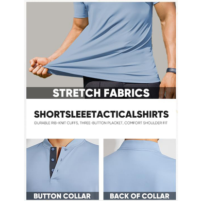 Custom logo Plain Dyed Solid 100 Polyester Quick-dry Slim Fit Moisture Wicking Short Sleeve Blade Collar Golf Polo Shirts