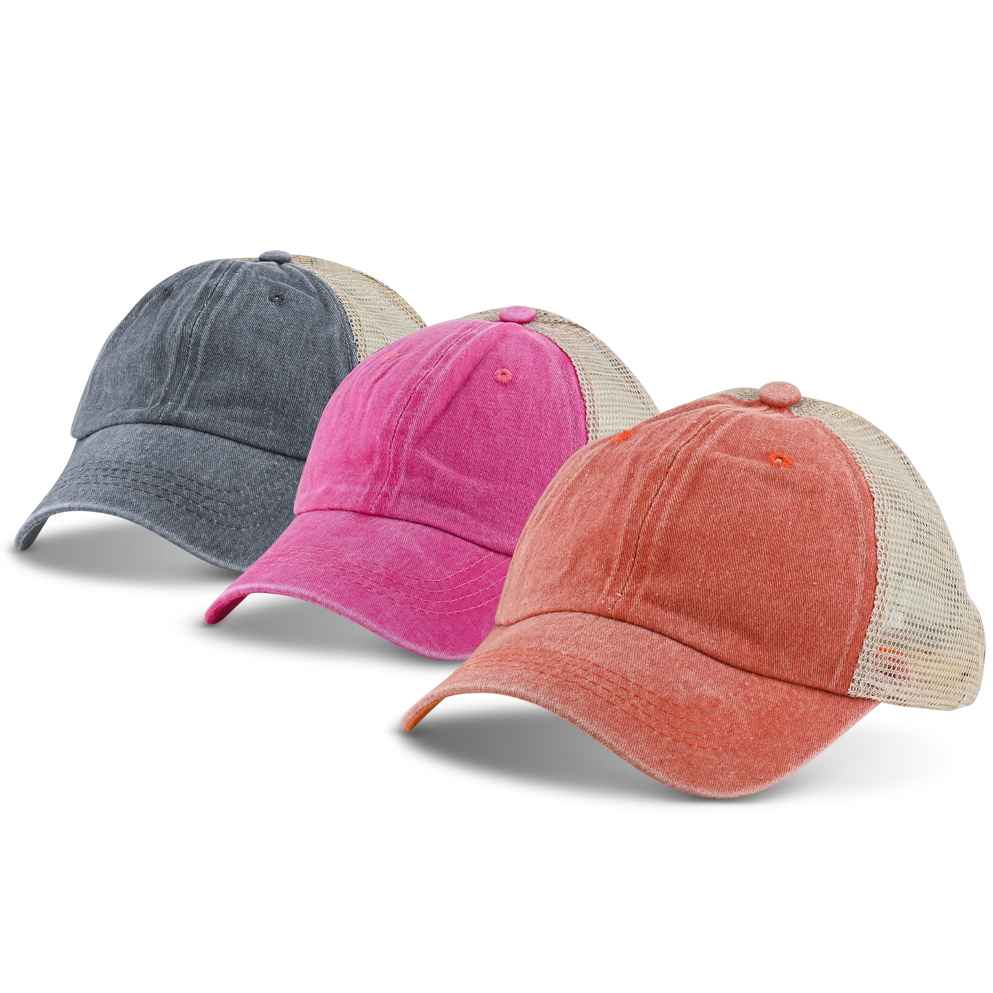 OEM custom logo fashionable washed denim vintage caps for women and men, baseball caps for women and men in spring, summer and autumn