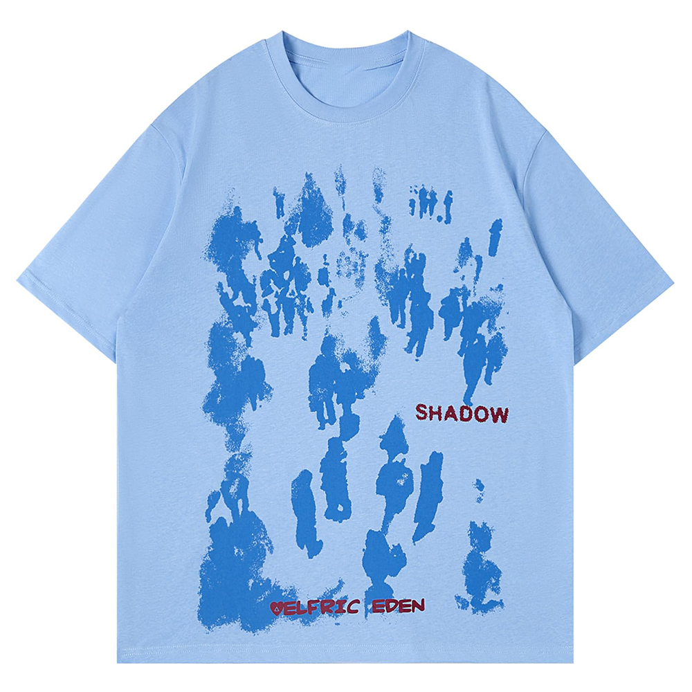 High Quality Street Wear Custom Oversized Cotton Men's Graphic Custom Heavy Screen Printed T-shirt