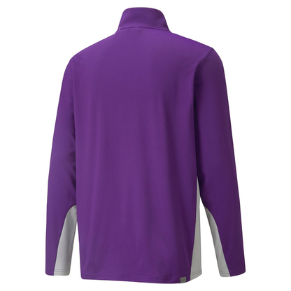 Custom Tillandsia Purple Plain Dyed Solid Sport High Quality 1/4 Quarter Zip Pullover Golf Sweatshirts for Men