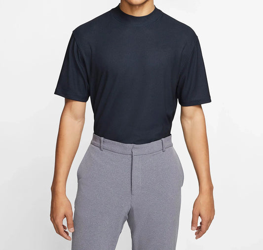 Bulk Custom Hot Sale Quick Dry Fabric Men Golf Top Mock Neck Short Sleeve T Shirt with Logo Embroidery - Manufacturer Qiandao