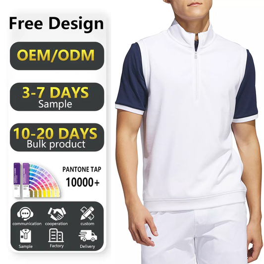 Hot-selling sublimation men's vests with luxurious customized logos, golf sports soft shell, luxurious sleeveless vests, suitable for both men and women
