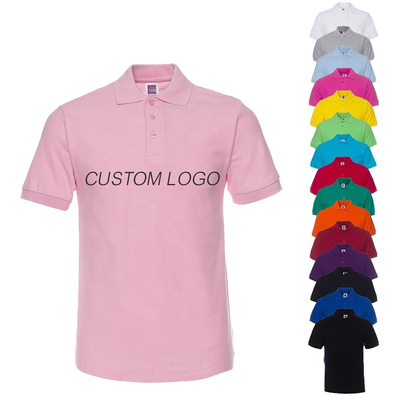 Custom-made 100% cotton women's polo shirts with three buttons, short sleeves and collars. They are knitted uniforms for casual wear in summer, cool and breathable.