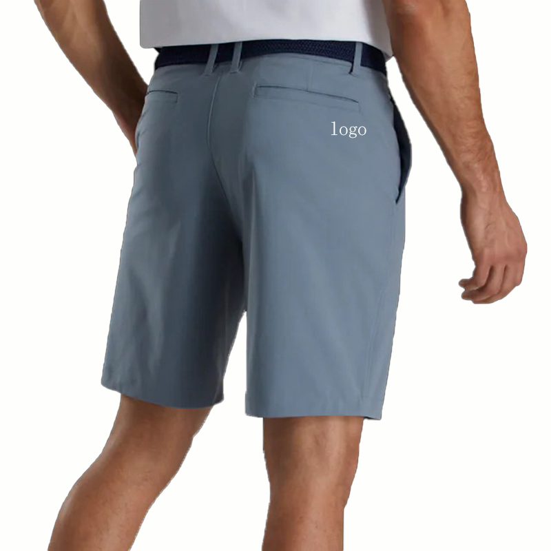 Customized outdoor men's sports golf shorts made of polyester and spandex, which are casual, comfortable, quick-drying, breathable and without any printed patterns
