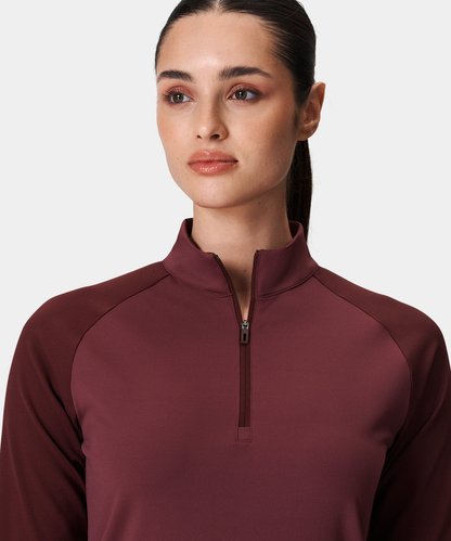Custom High Quality Ladies Golf Quarter Zip Pullover Long Sleeve Sweatshirt Printed Embroidery Logo Autumn Jersey Stand Collar