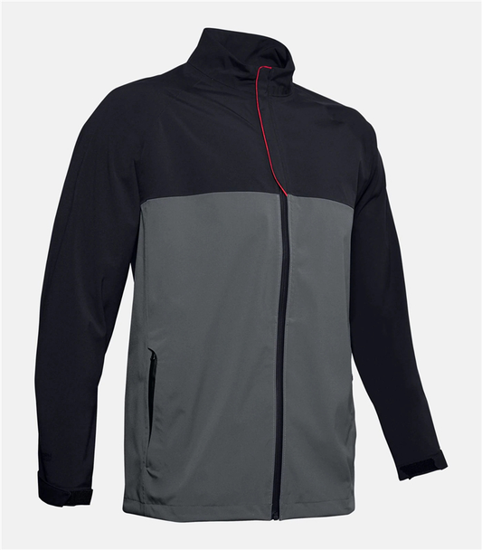 Custom Men Contrast Color Design Waterproof Raglan Sleeve Golf Rain Jacket Coat
