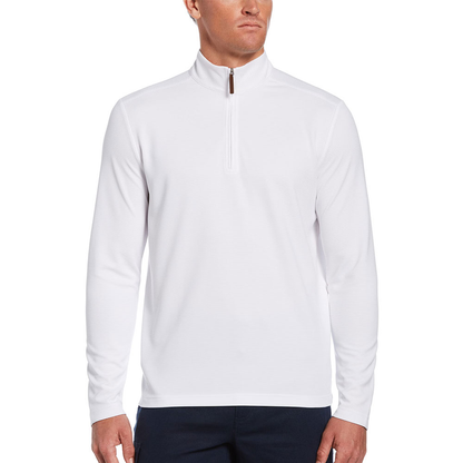 Custom logo Men's Solid Color Long Sleeve Golf Microbomb Quick Drying 1/4 Zip Pullover Golf Shirt