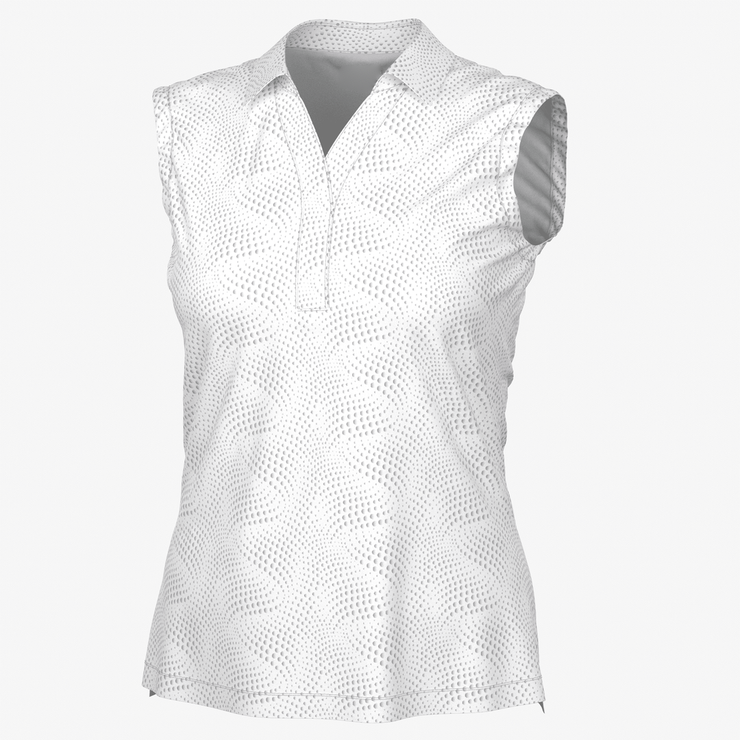 New sleeveless polo shirts with vintage prints, quick-drying, suitable for women's outdoor tennis and golf T-shirts