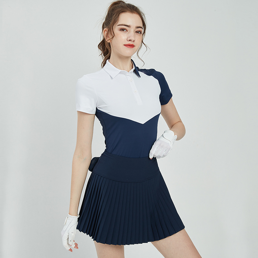 Custom Logo Summer Breathable Fashion Slim Sports Golf Ladies Wicking Polo Shirt for Women's
