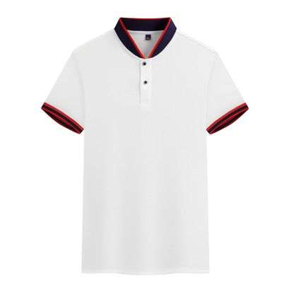 Custom Logo Casual Holiday Lapel Short Sleeve Fashion Basic Plain Quick Dry Summer Slim Fit Men's Polo Shirt Golf Shirt
