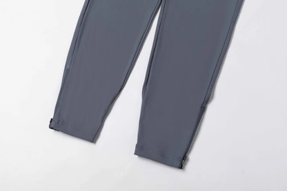 Light Gray - Blue Trousers with Contrast - Colored Waistband