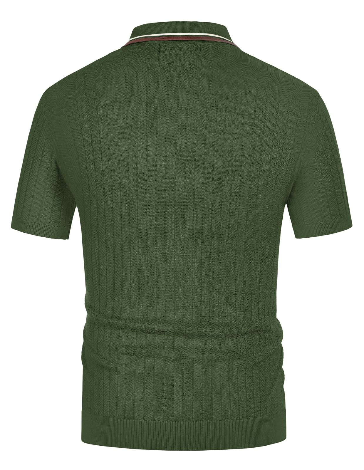 Custom Logo 95% Viscose 5% Polyamide Mens Knitted Short Sleeve Textured Pullover Golf Polo T-Shirts