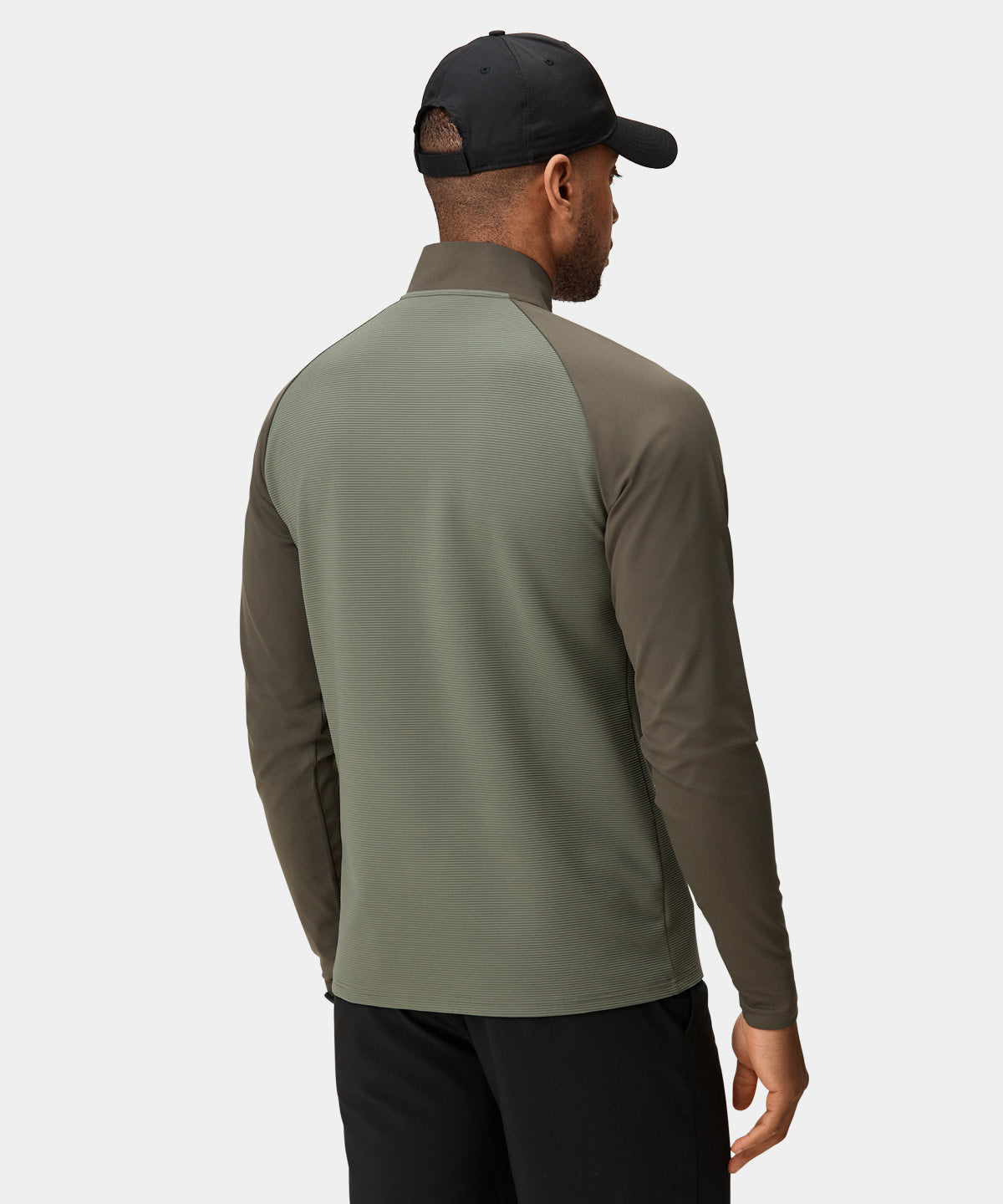 Wholesale Lightweight Men's 1/4 Quarter Zip Golf Pullover Polyester Sports Long Sleeve Knitted Quick Dry Plain Solid Color Print