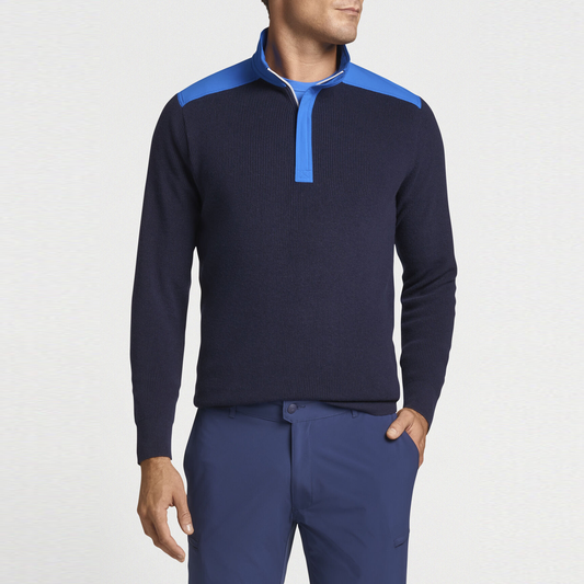 OEM Custom Blank Golf Men Pullover Polyester Cotton Quarter Zip Sweatshirt Oversized 1/4 Zip Sweatshirt