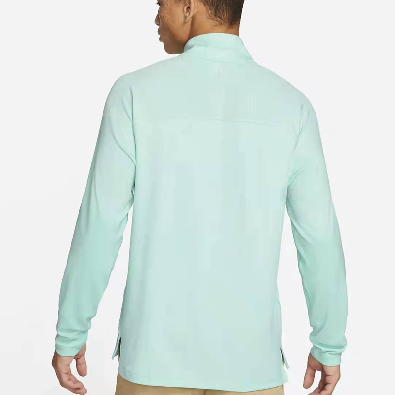 Men's Professional Golf Shirts Manufacturer Made Contrast Jacquard 1/4 Zip Neck Pullover Sweatshirts