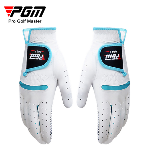 PGM Women's Golf Gloves (White & Light Blue Series)