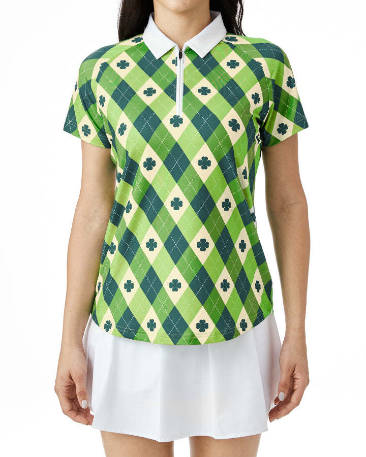 Custom logo Tops Stretch Friendly Moisture Wicking Golf Polo Shirt Polyester t Shirt for Sublimation Printing Women