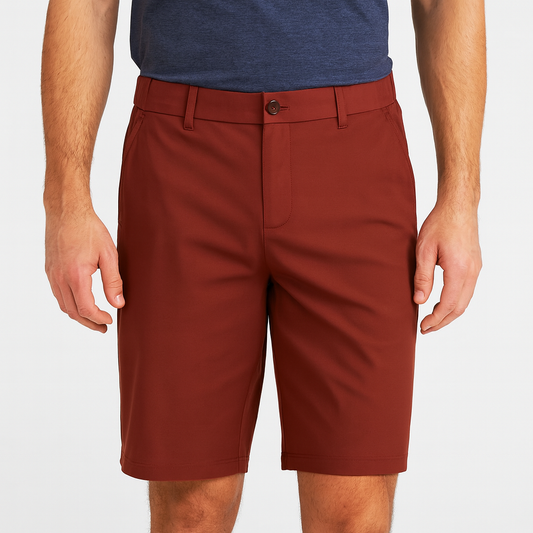 Vintage Brown - Red Casual Shorts