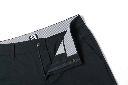 Navy Blue Trousers with Contrast - Colored Waistband