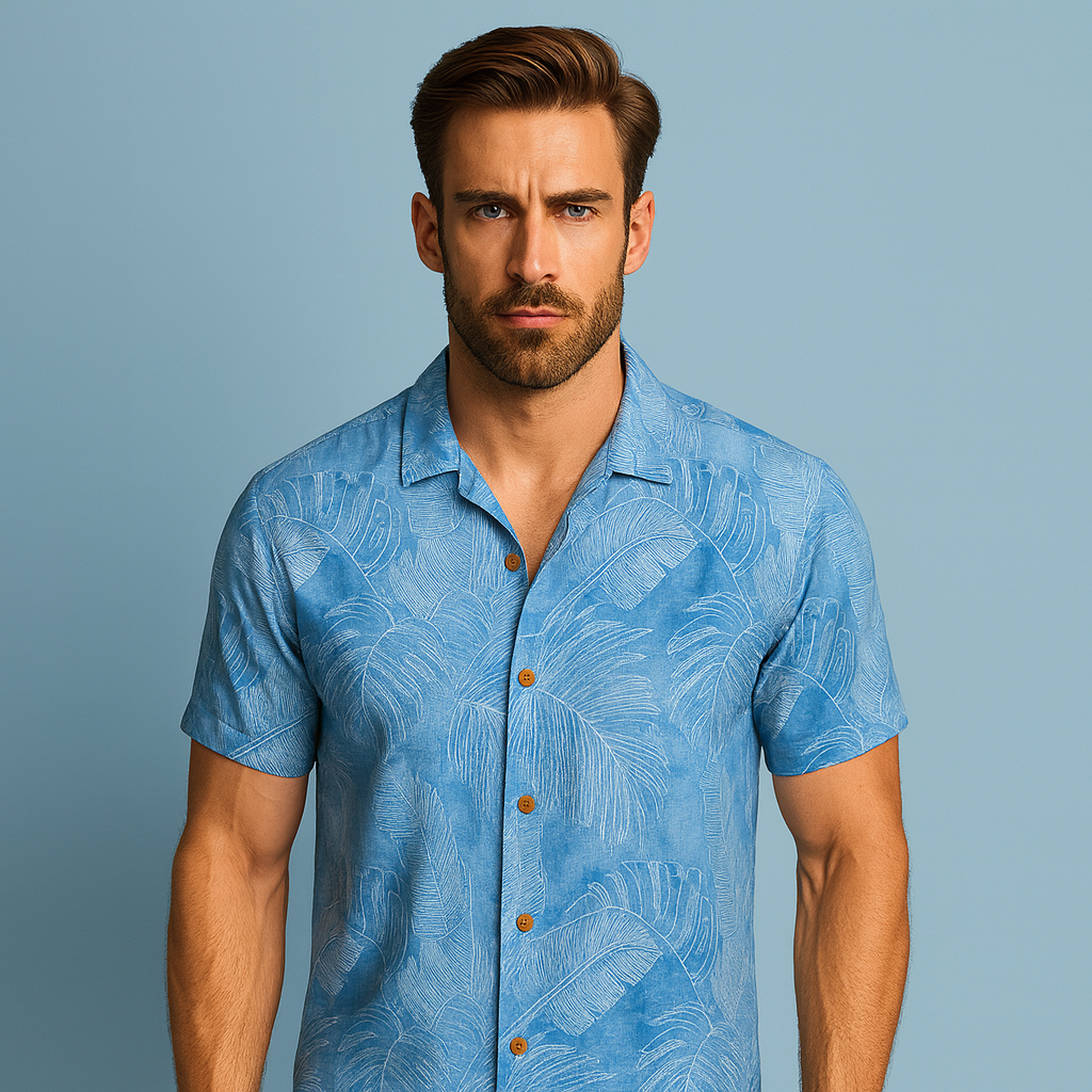 Men's Hawaiian Sublimate Button Shirt Summer Custom Beach Print Floral Hawaiian Shirt
