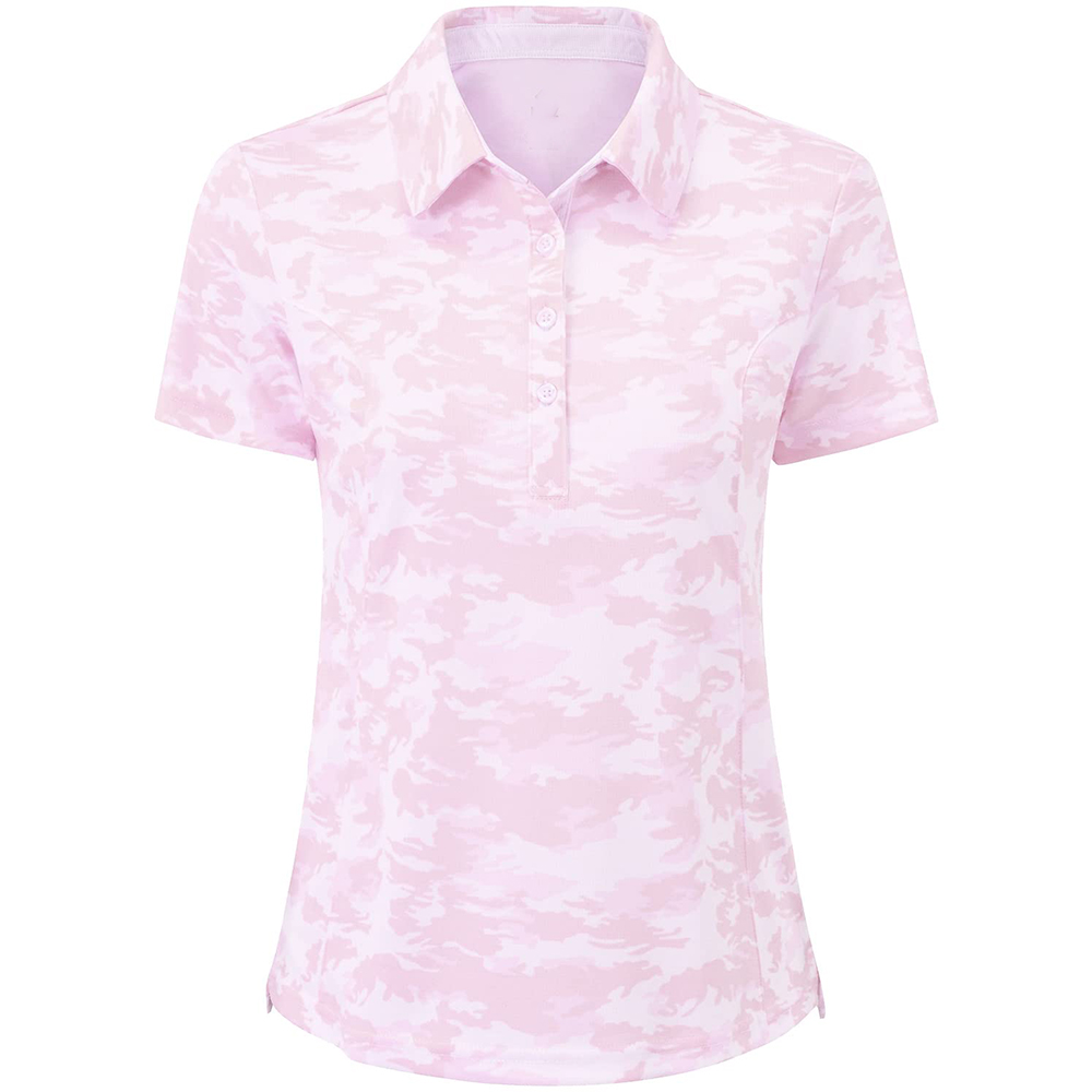 OEM Custom logo Sublimation Print Micro Elastic Sports Quick Drying Slim Fit Badminton Golf Female Polo t Shirts for Women
