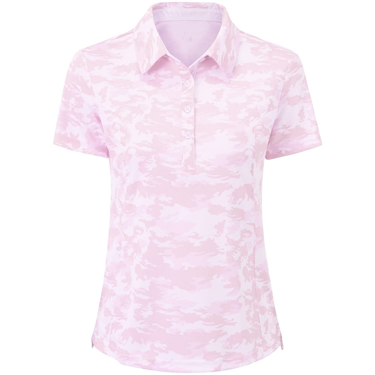 OEM Custom logo Sublimation Print Micro Elastic Sports Quick Drying Slim Fit Badminton Golf Female Polo t Shirts for Women