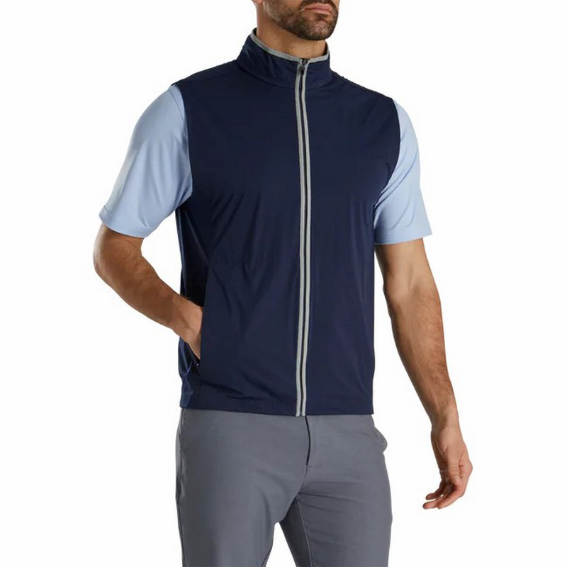 Customized black soft sports waterproof, lightweight and double-sided windproof men's golf vests