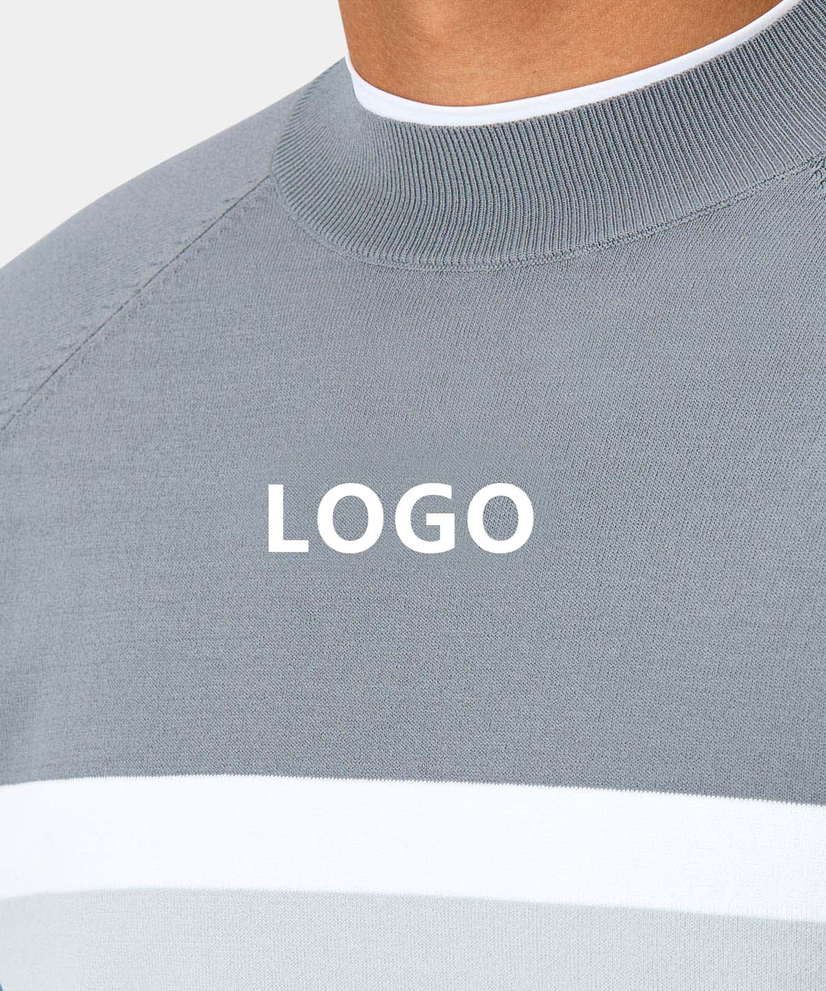 Custom logo Casual Cotton Crewneck Sweatshirt Long Sleeve Golf Pullover High Quality Men's Crew Neck Sweaters for Men