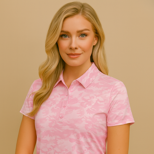OEM Custom logo Sublimation Print Micro Elastic Sports Quick Drying Slim Fit Badminton Golf Female Polo t Shirts for Women