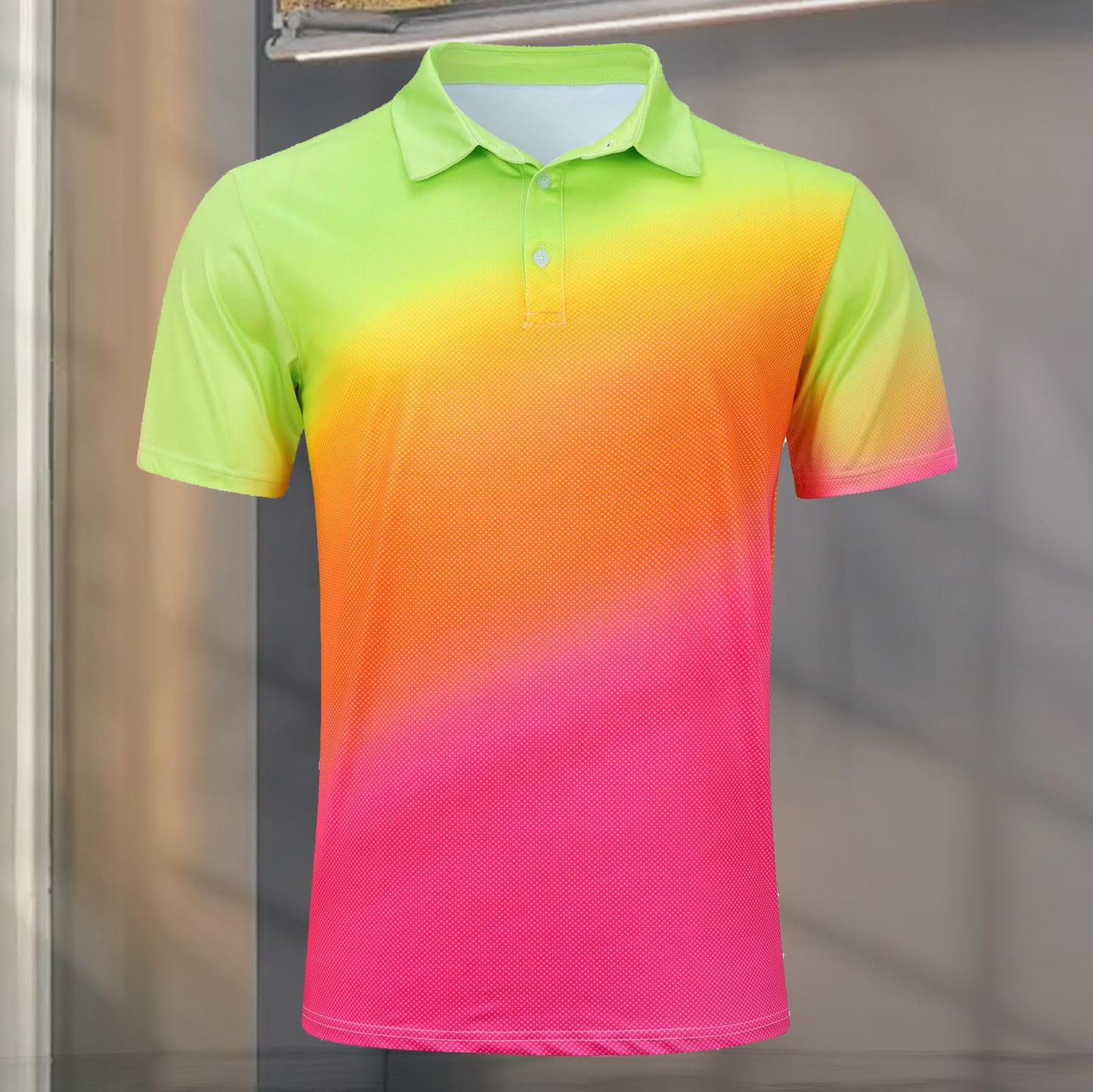 Men's Custom Logo 4-Way Stretch UPF 40 Sun Protection for Polo Shirt Moisture Wicking Polyester Spandex Casual Sport for Print