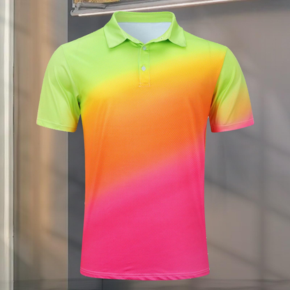Men's Custom Logo 4-Way Stretch UPF 40 Sun Protection for Polo Shirt Moisture Wicking Polyester Spandex Casual Sport for Print
