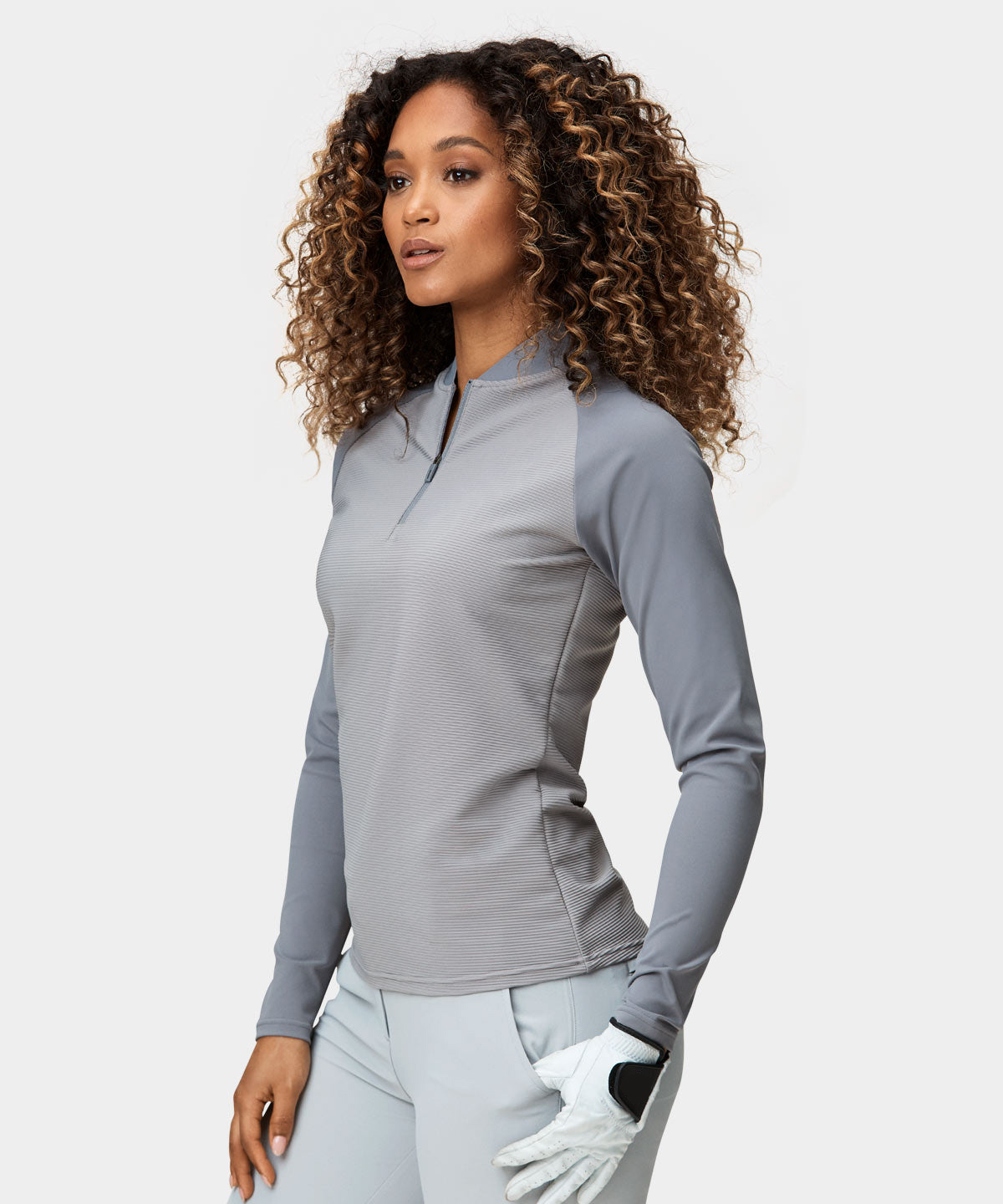 Luxury Sublimation Golf Pullover for Women High Quality Jersey Quarter Zip Sweatshirt Custom Printed with Front Logo Active Wear