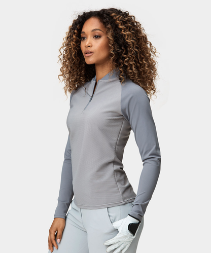 Luxury Sublimation Golf Pullover for Women High Quality Jersey Quarter Zip Sweatshirt Custom Printed with Front Logo Active Wear