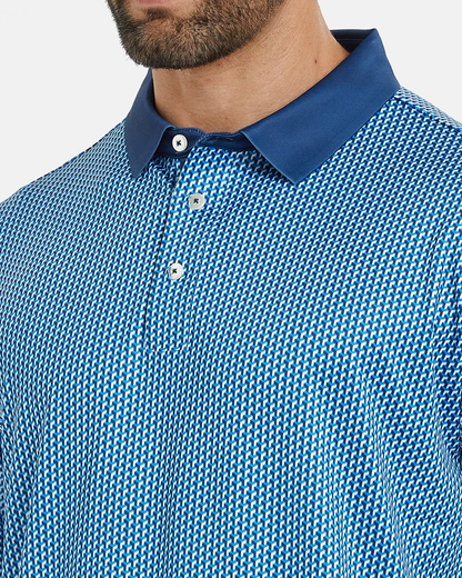 Men's Golf Polo Shirt - Blue Performance Polo for Ultimate Comfort and Style