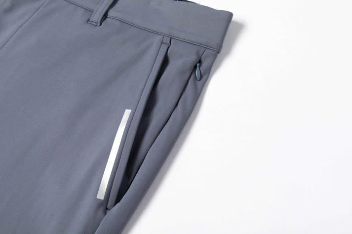 Light Gray - Blue Trousers with Contrast - Colored Waistband