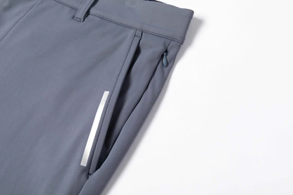Light Gray - Blue Trousers with Contrast - Colored Waistband