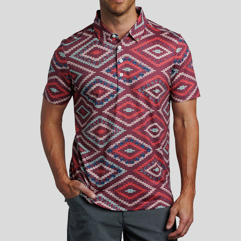 OEM Embroidered Luxury 94% Polyester 6 % Spandex Aboriginal Polo Shirts Custom logo Golf Clothing
