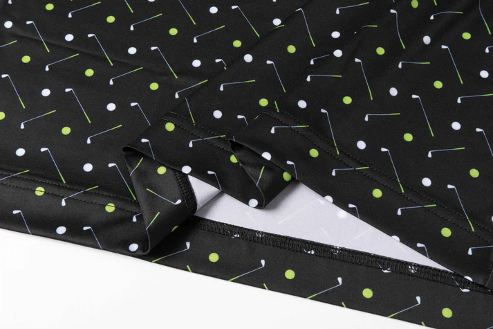 Antimicrobial Golf Polo Shirt - Quick Dry Slim Fit with Golf Equipment Patterns
