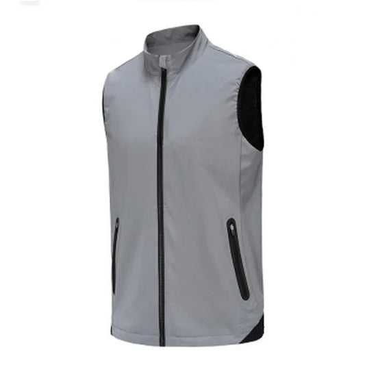 Bulk Custom Fashionable custom logo men's practical full-zip polyester golf vests, waterproof vests with pockets with Logo Embroidery - Manufacturer Qiandao