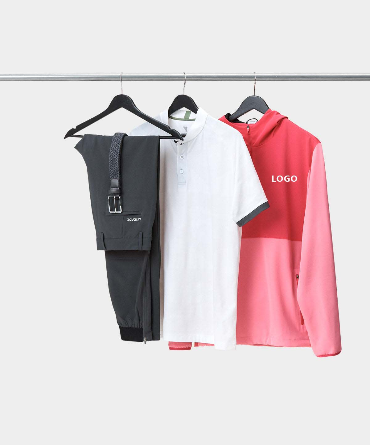 Custom Logo Casual Pink Golf Performance Long Sleeve Lightweight 1/4 Quarter Zip Collar Hoodie Pullovers Sweatshirts for Men