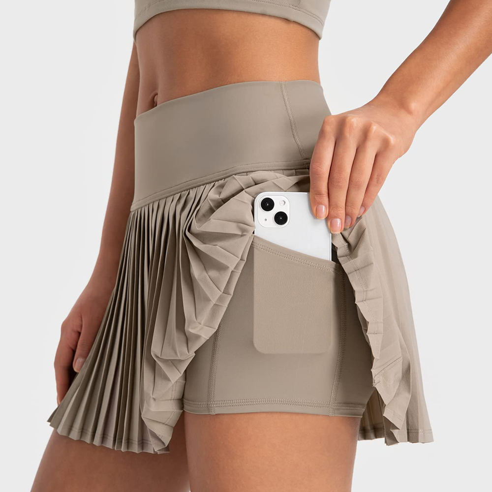 OEM customized women's wrinkled golf and tennis skorts for summer, women's summer golf apparel and women's summer dresses