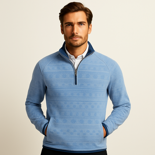 High Quality Oem Custom Logo Polyester New Design Full Printed Sublimation Sports Wearing Outdoor Golf Half Zip Polo Pullover