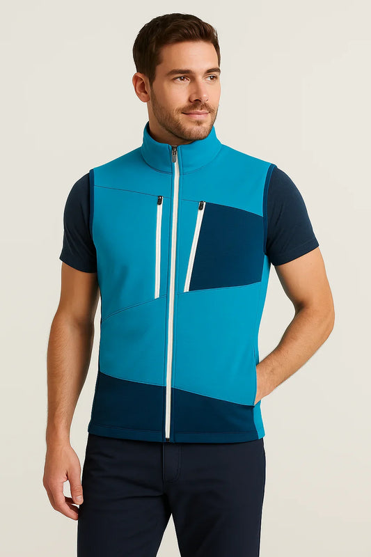 Bulk Custom Customized windproof and lightweight jackets with pockets, sleeveless jackets, lightweight soft shells, men's work and golf vests with Logo Embroidery - Manufacturer Qiandao