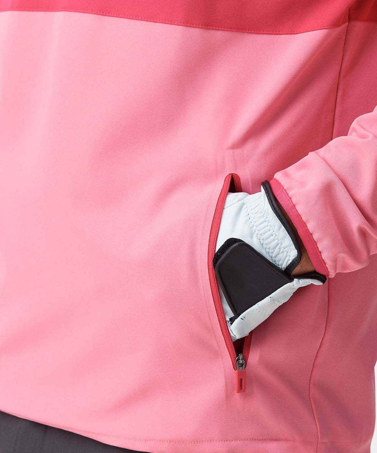 Custom Logo Casual Pink Golf Performance Long Sleeve Lightweight 1/4 Quarter Zip Collar Hoodie Pullovers Sweatshirts for Men
