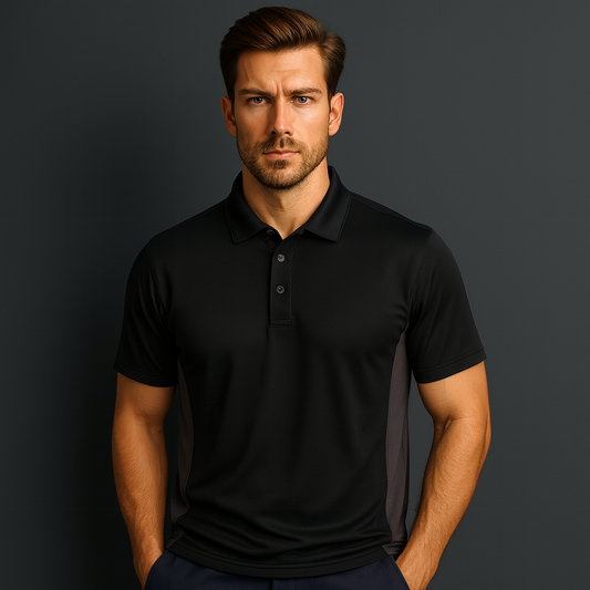 Custom Logo 100% Polyester Lightweight Breathable Wicking Polo Shirt Casual Short Sleeve Jersey Design