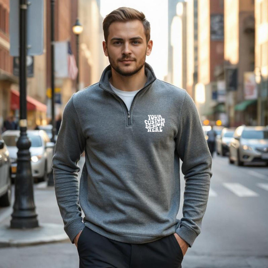 Custom Logo Patterns Multiple Colors Knitted High Quality Fabric Autumn High Quality Long Sleeve 1/4 Zip Unisex Golf Pullover