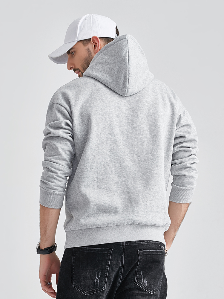 High Quality Plus Size Heavy Weight Custom Logo Embroidery Puff Print 400GSM Men's Hoodies Sweatshirts