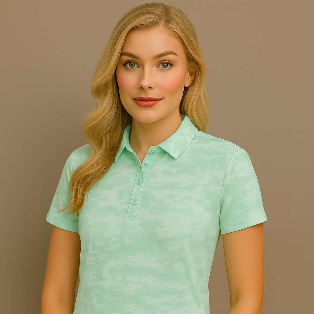 OEM Custom logo Sublimation Print Micro Elastic Sports Quick Drying Slim Fit Badminton Golf Female Polo t Shirts for Women