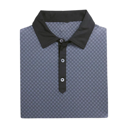 Men's Checkered Golf Polo for Stylish Performance on the Course