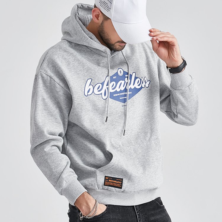 High Quality Plus Size Heavy Weight Custom Logo Embroidery Puff Print 400GSM Men's Hoodies Sweatshirts